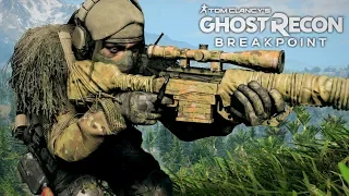 Ghost Recon Breakpoint - Ghillie Stealth Sniper Gameplay