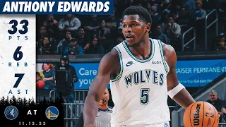 Anthony Edwards DROPS 33 Points In WIN Over Golden State Warriors | 11.12.23