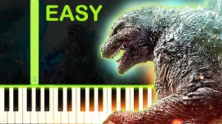 GODZILLA MINUS ONE THEME - EASY Piano Tutorial