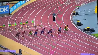 Final 100m men World Championship Budapest 2023