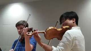 Violinists Robin Scott and Siwoo Kim play Wieniawski's Fourth Etude Caprice