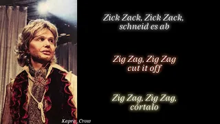 ZICK ZACK - Rammstein Lyrics Video German + English + Spanish  / Español Translation Traducción