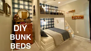 DIY Built-In Bunk Beds - Twin over Full