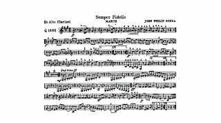 Semper Fidelis March: E-flat Alto Clarinet By John Philip Sousa