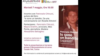 Pancrazio Chiruzzi, autore del libro: "lo sono un bandito. Da una conversazione con Rosella Simone".