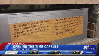 WATE time capsule found inside Greystone walls.