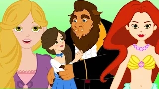 PRINCESA |  Rapunzel  - A Pequena Sereia - A Bela e A Fera | 3 contos com Os Amiguinhos