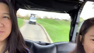 Victoria’s first time driving a golf cart