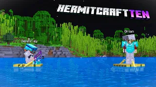 Hermitcraft 10 - First stream! Fishing with Grian for 2 hours