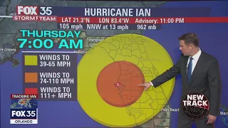 Hurricane Ian sustains winds of 105 mph, expected to become major hurricane