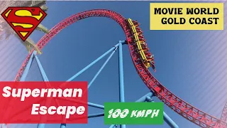 Superman Escape Roller Coaster | Warner Bros' Movie World | Gold Coast [Australia]