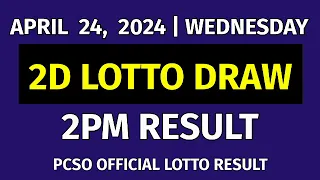 2D Lotto Result 2PM Draw April 24, 2024 PCSO Ez2 Lotto Result Today 1st Draw