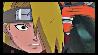 Naruto se descontrola y golpea fuertemente a Deidara.
