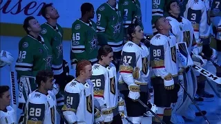 Stars stand with Golden Knights during moment of silence