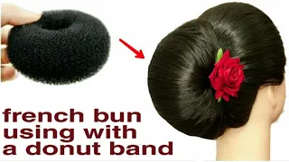 1 Minute NEW VERY EASY TRICKS FOR FRENCH ROLL WITH DONUT BUN || FRENCH BUN || FRNCH TWIST