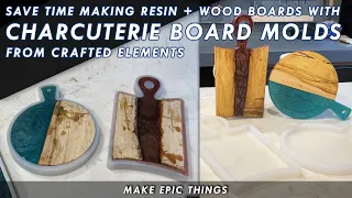 Silicone Charcuterie Board Molds With Handles - DIY Time Saving Epoxy Resin & Wood Serving Boards