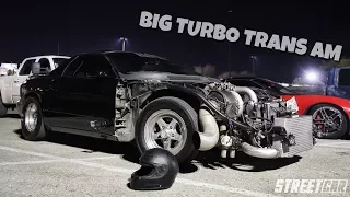 CRAZY 1000hp Turbo Trans Am takes on Twin Turbo Mustang & MORE!!! (MUST WATCH STREET RACING)