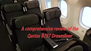 Qantas B787 Dreamliner full review business, premium and economy. MEL-PER QF775