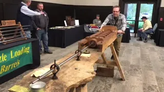 Rice Barrel Co. demonstrates muzzleloading barrel rifling on a NMLRA machine