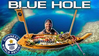 Mysterious BLUE HOLE Catch & Cook With Fresh Sushi!! *RECORD BREAKING*