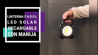 Linterna Farol Led Recargable Solar con Manija - El Sitio de Compras