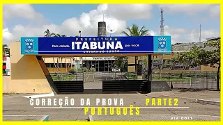 Correção da prova de professor Itabuna, parte de português.