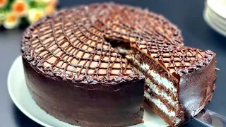 Amazing Chocolate Cake with Ice Cream Flavor! 🍰 Melts in your mouth! Easy Recipe!