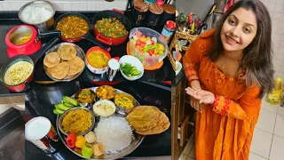 इतना सारा खाना बनाया एक ही मसाला के साथ || Guests Veg Thali || Life is Beautiful Hindi Vlog❤