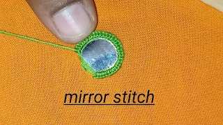 #Lathabeautiful#  how to stitch mirror easy method/చాలా సింపుల్ గా మిర్రర్ కుట్టడం ఎలా