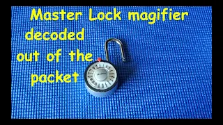 (182) Master Lock magnifying - Recover your lost combination code