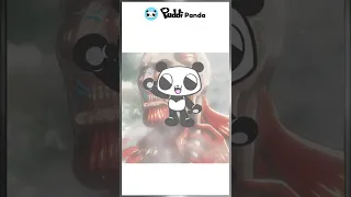 Attack on Titan Cosplay: Colossal Titan Puddi Panda 🦶🐼 #shorts #attackontitan #anime