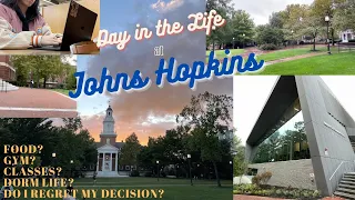 Day in the life at Johns Hopkins (dining hall, gym, library, classes) | freshmen year