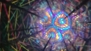 how to make a stained glass kaleidoscope using regular mirror..