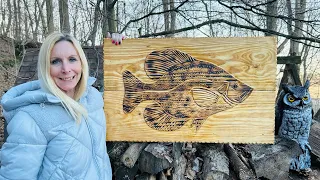 Carving a Crappie, Speck if you’re in Florida! Fish Carving #carving #woodcarving #woodworking