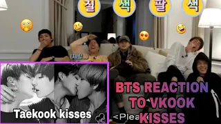 BTS Reaction to vkook/taekook kisses moments (fanmade)