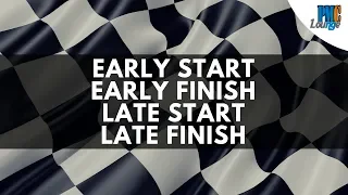 Early Start, Early Finish, Late Start and Late Finish calculation with example