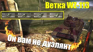 ВЕТКА WZ-113 АКТУАЛЬНА ДЛЯ ПРОКАЧКИ? ОБЗОР ВСЕХ ТАНКОВ ВЕТКИ WOT BLITZ