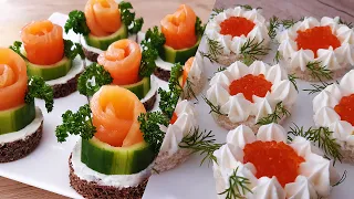 Nice appetizers for a festive table with salmon - 2 simple recipes. # 237