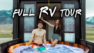 Full Tour of our Renovated RV | We Added a Hot Tub!