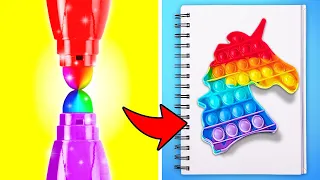 ART HACKS FOR BEGINNERS || Easy Drawing Hacks and Cool Gadgets by 123 GO!