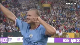 Erling Braut Haaland `s first goal for Manchester City