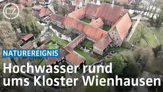 Hochwasser rund ums Kloster Wienhausen