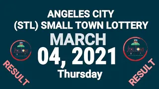 STL Angeles City March 03 2021 (Thursday) Result | Small Town Lottery (STL) Draw