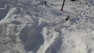 Сахалин, Южно-Сахалинск, много снега после метели. Sakhalin, Yuzhno, Russia, after the snowstorm.(2)