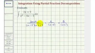 Ex 1: Integration Using Partial Fraction Decomposition