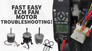 Fast Easy ECM FAN MOTOR Troubleshooting! ECM Blower Motors with Spade Terminals!