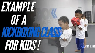 Example of a kickboxing class for kids