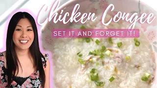Easy Chicken Congee Instant Pot Recipe (鸡粥) less than an hour!