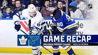 Toronto Maple Leafs vs St. Louis Blues | February 19, 2024 | Game Highlights | NHL Regular Season