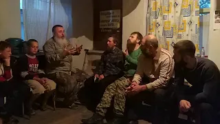 Вечерняя беседа с братьями, в Потеряевке, с приехавшими на крещение.  04. 07. 2019